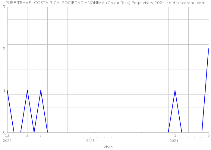 PURE TRAVEL COSTA RICA, SOCIEDAD ANONIMA (Costa Rica) Page visits 2024 