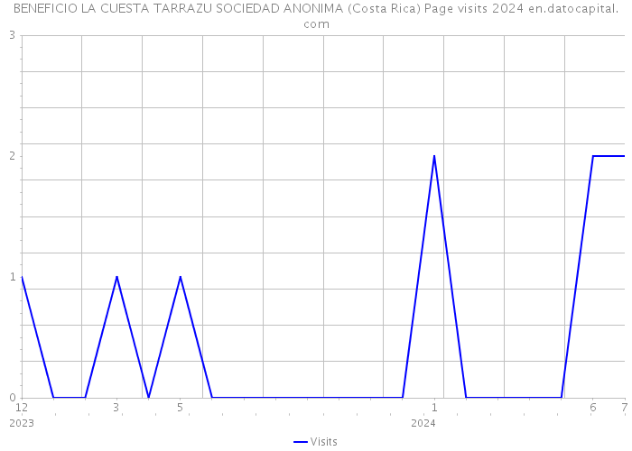 BENEFICIO LA CUESTA TARRAZU SOCIEDAD ANONIMA (Costa Rica) Page visits 2024 
