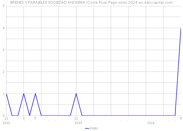 BRENES Y PARAJELES SOCIEDAD ANONIMA (Costa Rica) Page visits 2024 