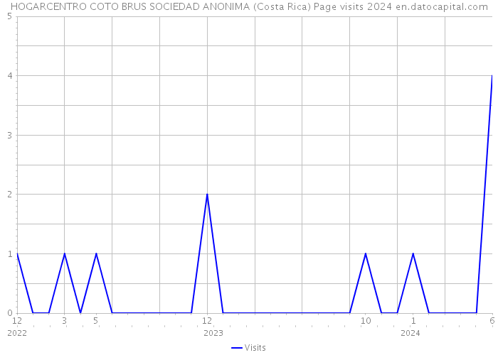 HOGARCENTRO COTO BRUS SOCIEDAD ANONIMA (Costa Rica) Page visits 2024 