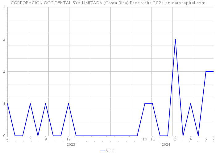 CORPORACION OCCIDENTAL BYA LIMITADA (Costa Rica) Page visits 2024 