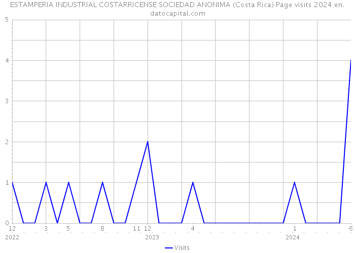 ESTAMPERIA INDUSTRIAL COSTARRICENSE SOCIEDAD ANONIMA (Costa Rica) Page visits 2024 