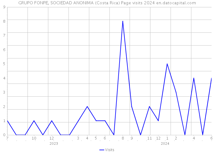 GRUPO FONPE, SOCIEDAD ANONIMA (Costa Rica) Page visits 2024 