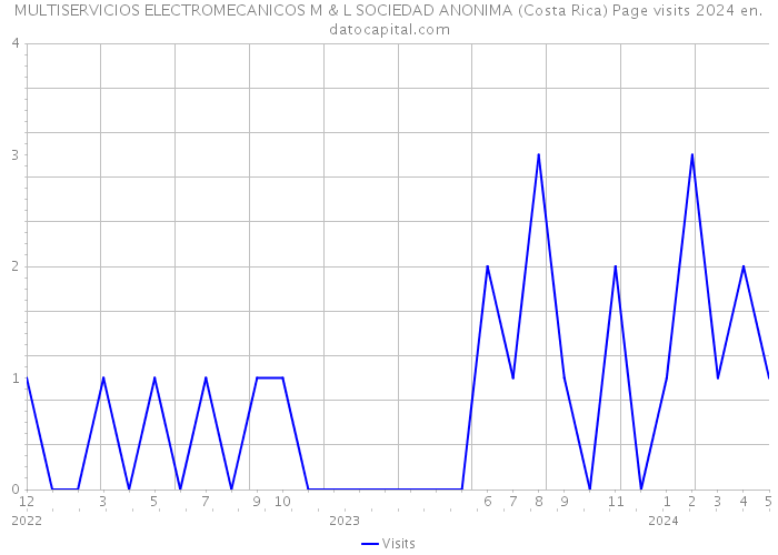 MULTISERVICIOS ELECTROMECANICOS M & L SOCIEDAD ANONIMA (Costa Rica) Page visits 2024 