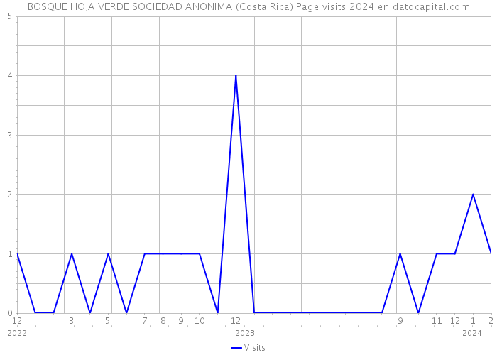 BOSQUE HOJA VERDE SOCIEDAD ANONIMA (Costa Rica) Page visits 2024 