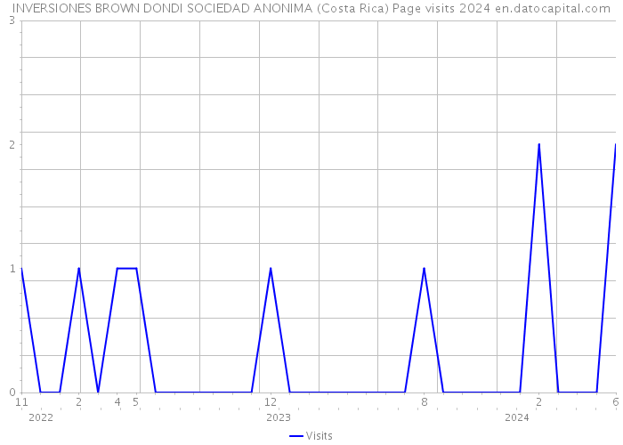 INVERSIONES BROWN DONDI SOCIEDAD ANONIMA (Costa Rica) Page visits 2024 