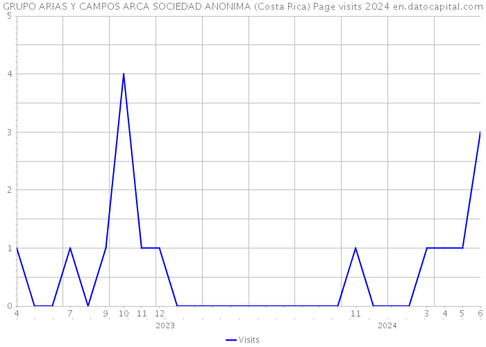 GRUPO ARIAS Y CAMPOS ARCA SOCIEDAD ANONIMA (Costa Rica) Page visits 2024 