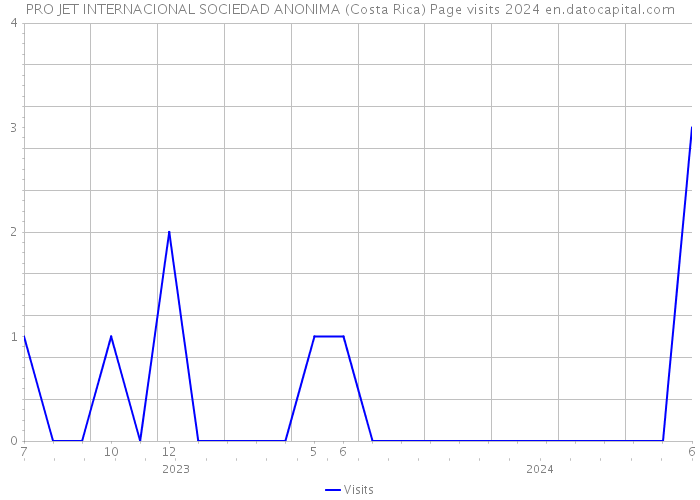 PRO JET INTERNACIONAL SOCIEDAD ANONIMA (Costa Rica) Page visits 2024 