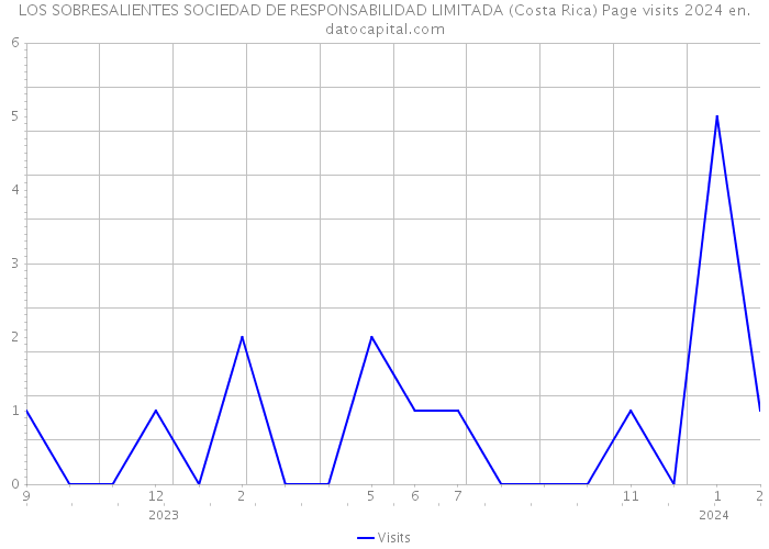LOS SOBRESALIENTES SOCIEDAD DE RESPONSABILIDAD LIMITADA (Costa Rica) Page visits 2024 
