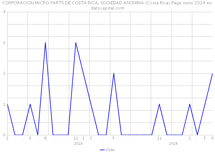 CORPORACION MICRO PARTS DE COSTA RICA, SOCIEDAD ANONIMA (Costa Rica) Page visits 2024 