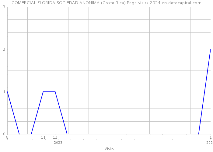 COMERCIAL FLORIDA SOCIEDAD ANONIMA (Costa Rica) Page visits 2024 