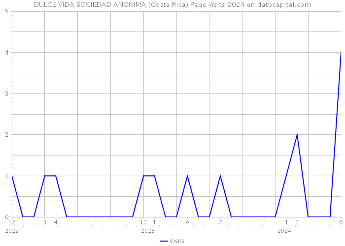 DULCE VIDA SOCIEDAD ANONIMA (Costa Rica) Page visits 2024 