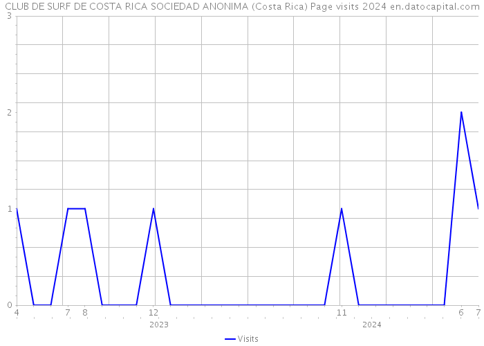 CLUB DE SURF DE COSTA RICA SOCIEDAD ANONIMA (Costa Rica) Page visits 2024 