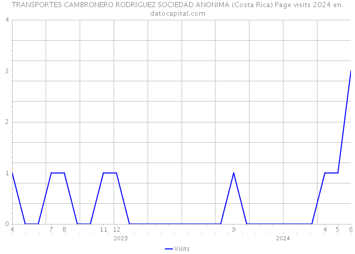 TRANSPORTES CAMBRONERO RODRIGUEZ SOCIEDAD ANONIMA (Costa Rica) Page visits 2024 