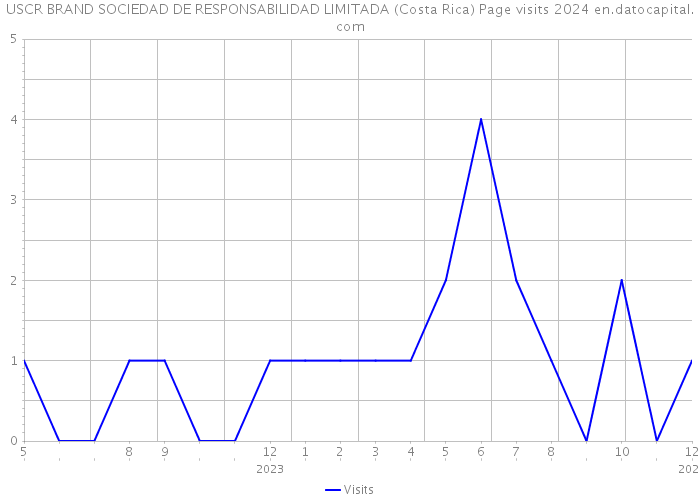 USCR BRAND SOCIEDAD DE RESPONSABILIDAD LIMITADA (Costa Rica) Page visits 2024 
