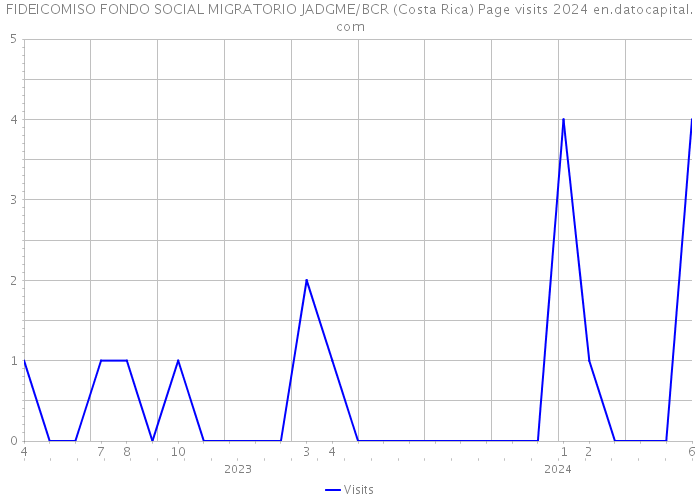FIDEICOMISO FONDO SOCIAL MIGRATORIO JADGME/BCR (Costa Rica) Page visits 2024 