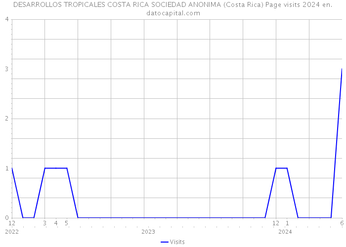 DESARROLLOS TROPICALES COSTA RICA SOCIEDAD ANONIMA (Costa Rica) Page visits 2024 