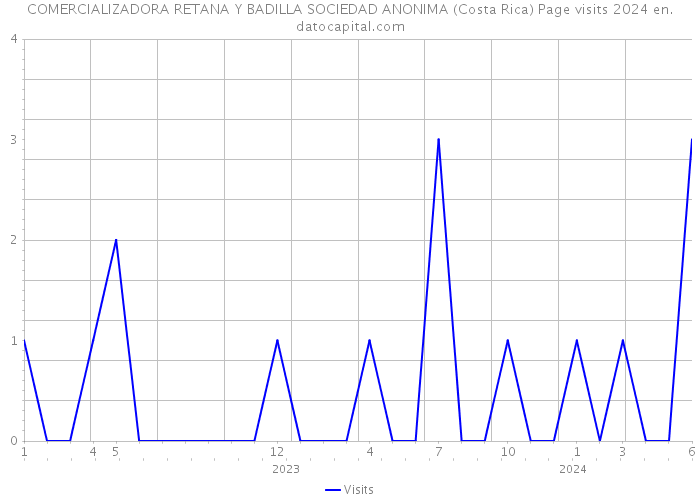 COMERCIALIZADORA RETANA Y BADILLA SOCIEDAD ANONIMA (Costa Rica) Page visits 2024 