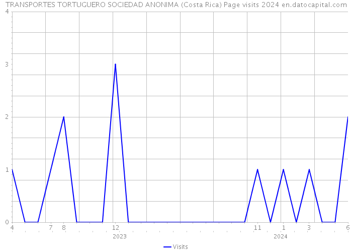 TRANSPORTES TORTUGUERO SOCIEDAD ANONIMA (Costa Rica) Page visits 2024 