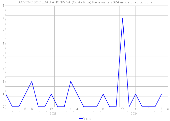 AGVCNC SOCIEDAD ANONIMNA (Costa Rica) Page visits 2024 