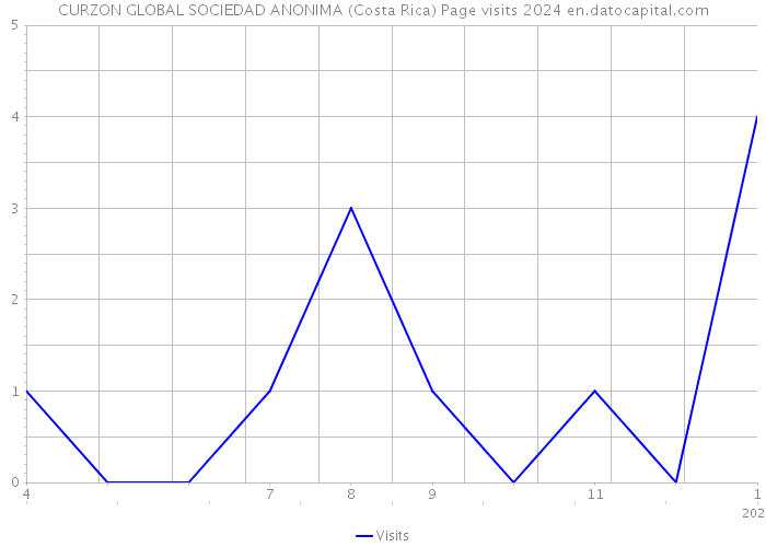 CURZON GLOBAL SOCIEDAD ANONIMA (Costa Rica) Page visits 2024 