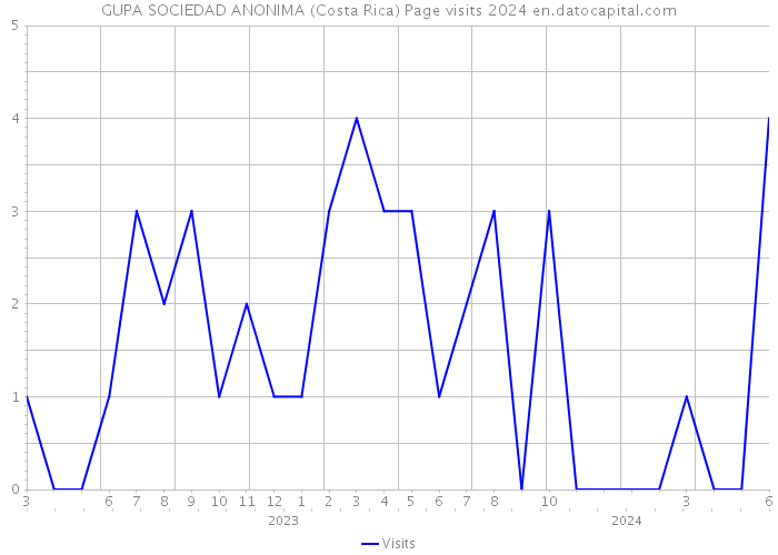 GUPA SOCIEDAD ANONIMA (Costa Rica) Page visits 2024 