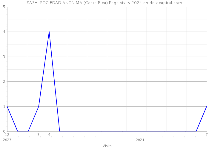 SASHI SOCIEDAD ANONIMA (Costa Rica) Page visits 2024 