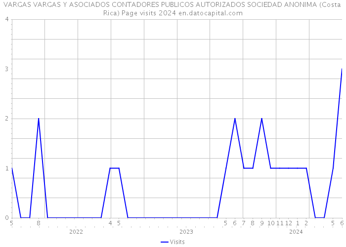 VARGAS VARGAS Y ASOCIADOS CONTADORES PUBLICOS AUTORIZADOS SOCIEDAD ANONIMA (Costa Rica) Page visits 2024 
