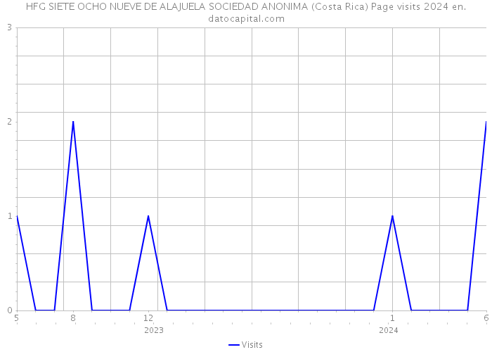 HFG SIETE OCHO NUEVE DE ALAJUELA SOCIEDAD ANONIMA (Costa Rica) Page visits 2024 