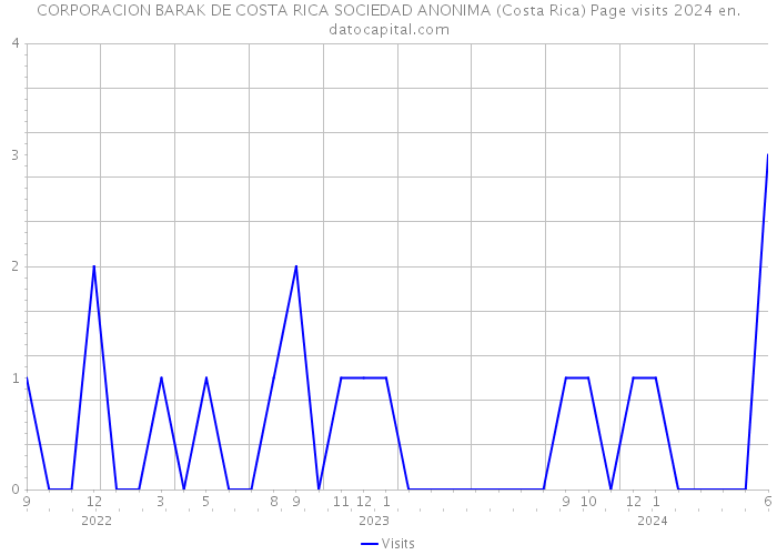 CORPORACION BARAK DE COSTA RICA SOCIEDAD ANONIMA (Costa Rica) Page visits 2024 