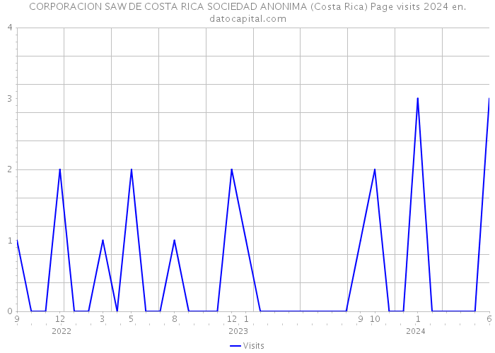 CORPORACION SAW DE COSTA RICA SOCIEDAD ANONIMA (Costa Rica) Page visits 2024 