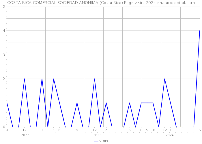 COSTA RICA COMERCIAL SOCIEDAD ANONIMA (Costa Rica) Page visits 2024 