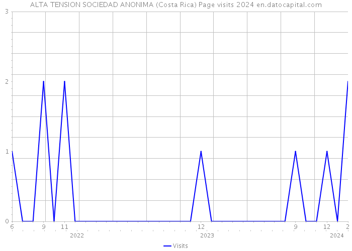 ALTA TENSION SOCIEDAD ANONIMA (Costa Rica) Page visits 2024 