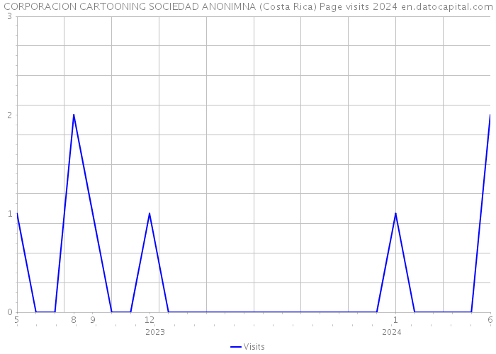 CORPORACION CARTOONING SOCIEDAD ANONIMNA (Costa Rica) Page visits 2024 
