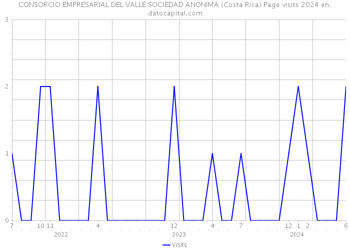 CONSORCIO EMPRESARIAL DEL VALLE SOCIEDAD ANONIMA (Costa Rica) Page visits 2024 