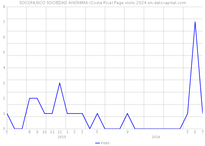 SOCONUSCO SOCIEDAD ANONIMA (Costa Rica) Page visits 2024 