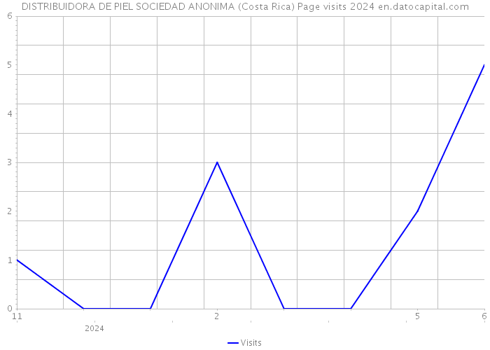 DISTRIBUIDORA DE PIEL SOCIEDAD ANONIMA (Costa Rica) Page visits 2024 