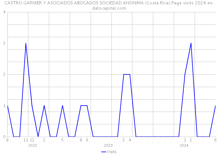 CASTRO GARNIER Y ASOCIADOS ABOGADOS SOCIEDAD ANONIMA (Costa Rica) Page visits 2024 