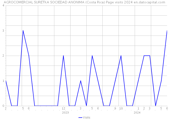 AGROCOMERCIAL SURETKA SOCIEDAD ANONIMA (Costa Rica) Page visits 2024 