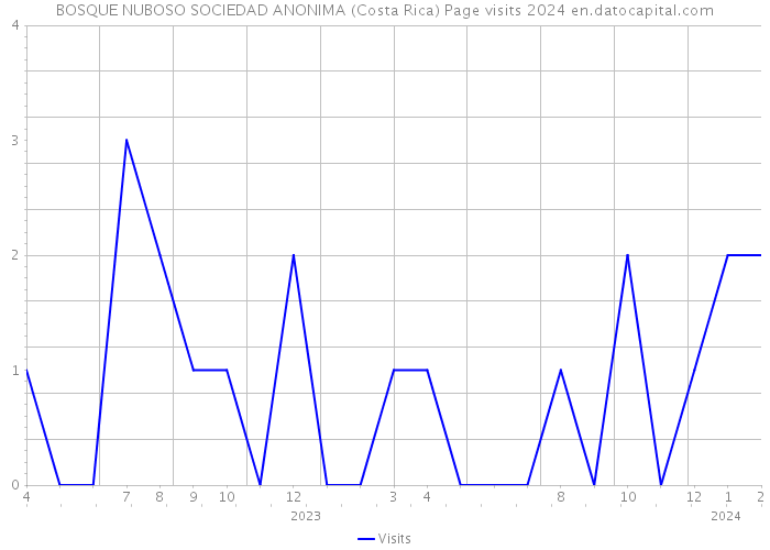 BOSQUE NUBOSO SOCIEDAD ANONIMA (Costa Rica) Page visits 2024 