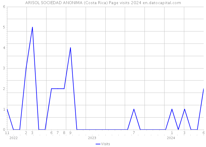 ARISOL SOCIEDAD ANONIMA (Costa Rica) Page visits 2024 