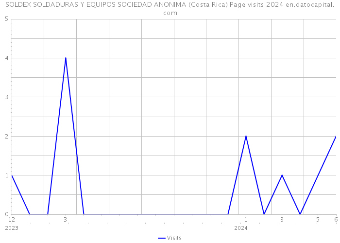 SOLDEX SOLDADURAS Y EQUIPOS SOCIEDAD ANONIMA (Costa Rica) Page visits 2024 