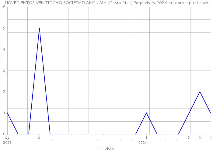 NOVECIENTOS VEINTIOCHO SOCIEDAD ANONIMA (Costa Rica) Page visits 2024 