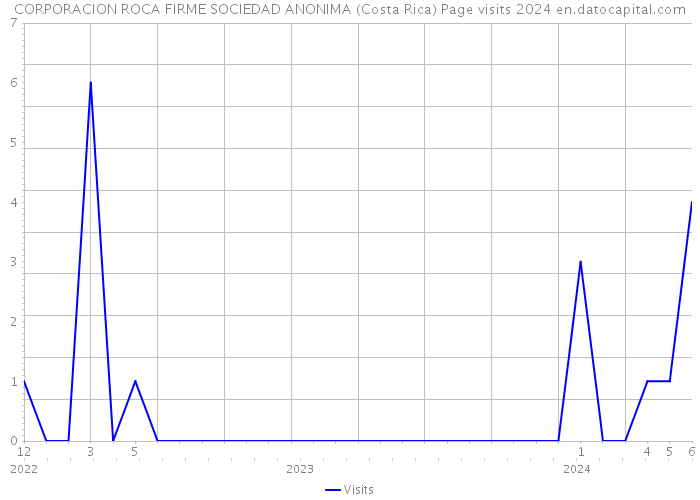 CORPORACION ROCA FIRME SOCIEDAD ANONIMA (Costa Rica) Page visits 2024 