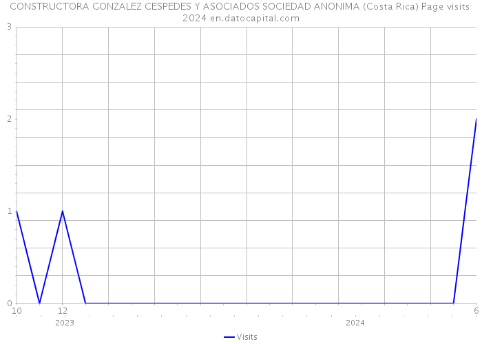 CONSTRUCTORA GONZALEZ CESPEDES Y ASOCIADOS SOCIEDAD ANONIMA (Costa Rica) Page visits 2024 