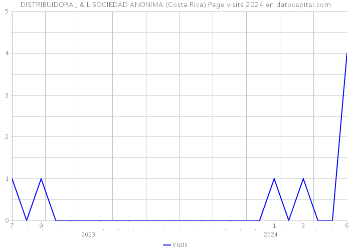 DISTRIBUIDORA J & L SOCIEDAD ANONIMA (Costa Rica) Page visits 2024 