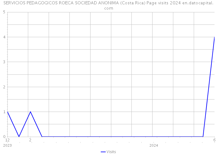 SERVICIOS PEDAGOGICOS ROECA SOCIEDAD ANONIMA (Costa Rica) Page visits 2024 