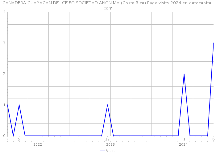GANADERA GUAYACAN DEL CEIBO SOCIEDAD ANONIMA (Costa Rica) Page visits 2024 
