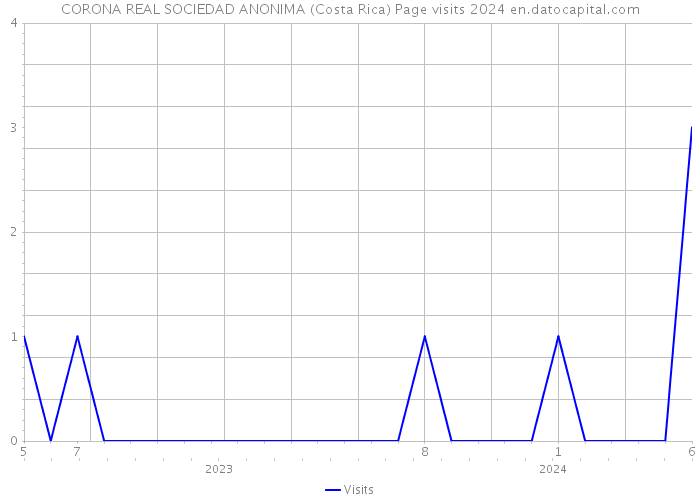 CORONA REAL SOCIEDAD ANONIMA (Costa Rica) Page visits 2024 