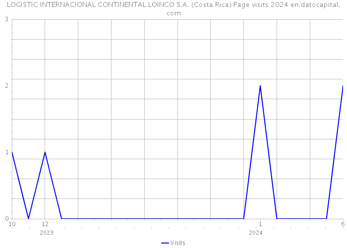 LOGISTIC INTERNACIONAL CONTINENTAL LOINCO S.A. (Costa Rica) Page visits 2024 